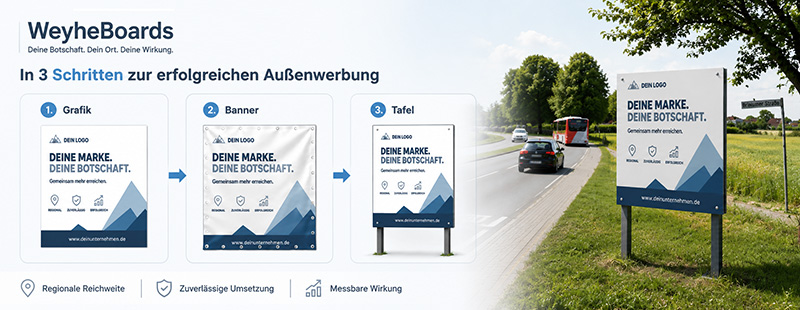 WeyheBoards – In drei Schritten zur Außenwerbung